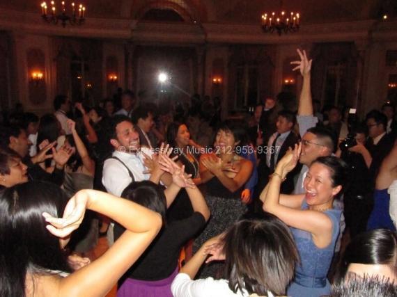 Wedding Guests having fun on Dance Floor at Pleasantdale Chateau