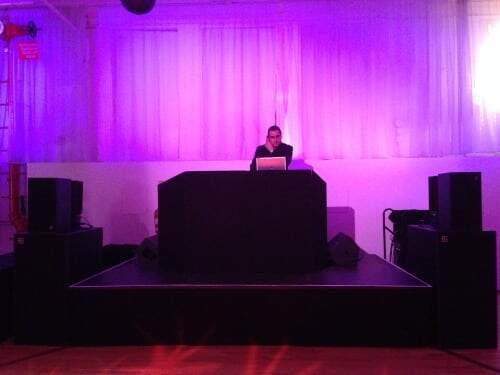 DJ Dave Swirsky set up at Metropolitan Pavillion
