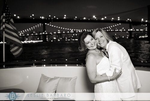 Newly married couple on Lexington Yacht