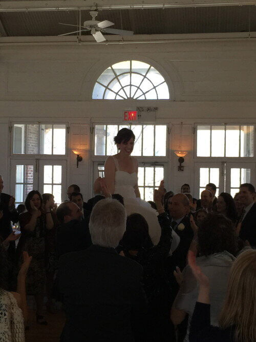 Prospect Park Picnic House Bride being lifted on Chair