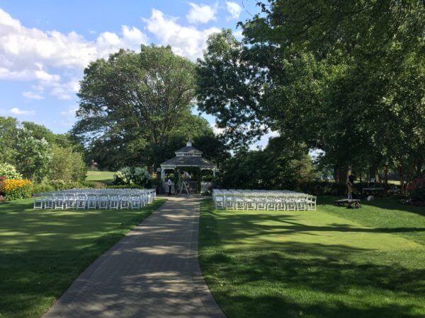 Photo of Outdoor wedding ceremony before guests arrived