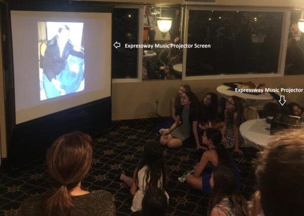 Expressway Music Projectors and Screens are perfect for Mitzvah Montages