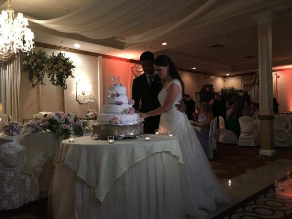 Bride and Groom Cut Cake