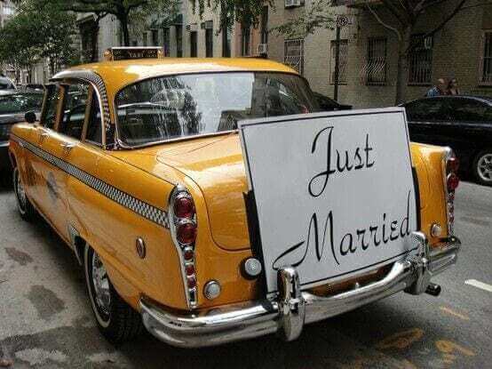 cab limo for bride and groom