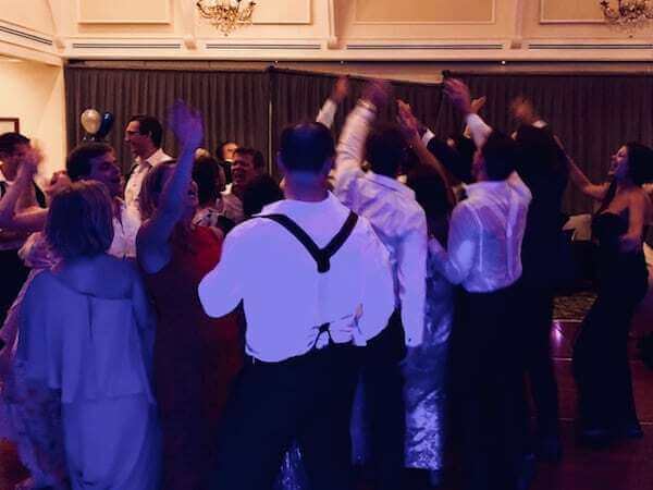 Guests having fun dancing at New Jersey wedding with Expressway Music DJ's