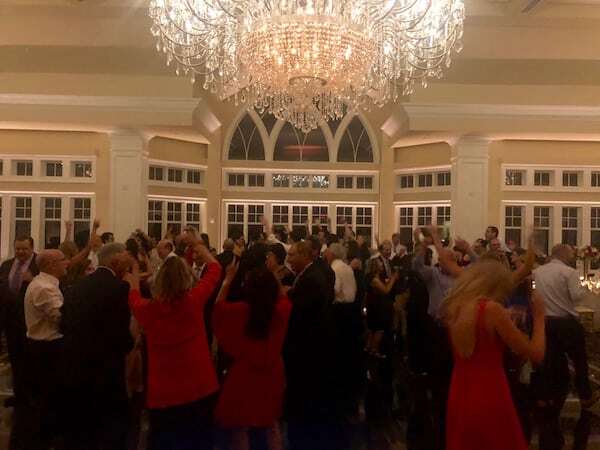 full dance floor at Le chateau wedding in South Salem ny