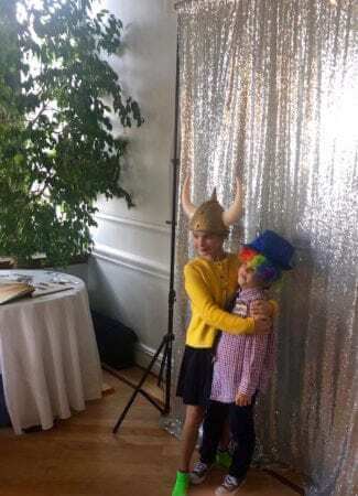 Guests having fun with Mitzvah photo booth