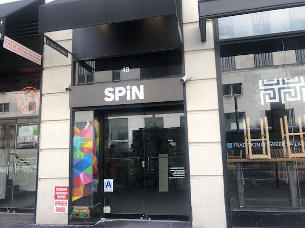 Spin Ping Pong Front Sign in NYC