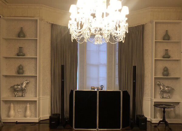 perfect dj set up in NYC at council of foreign relations