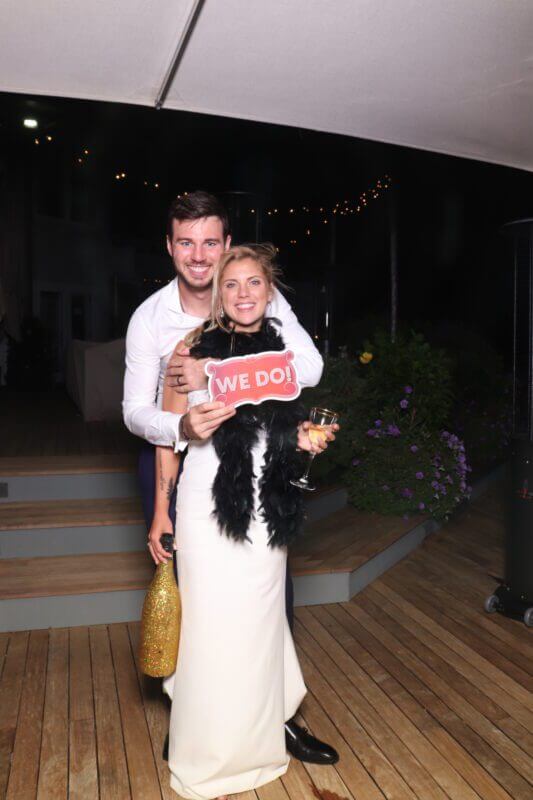 Photo booth photo of Bride and Groom