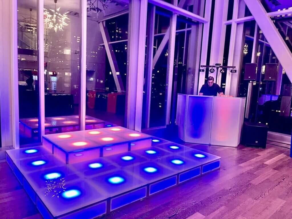 led stage from Expressway music at The Glass Houses NYC