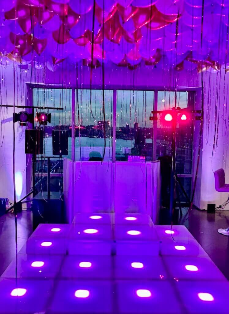 Led stage and dj set up @ the Glass Houses NY