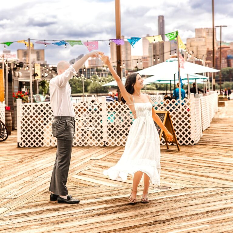 bride and groom dance