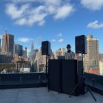DJ Greg on Rooftop overlooking NYC