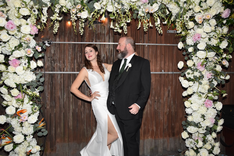 bride and groom photo booth photo