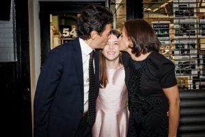 Bat Mitzvah parents with bat mitzvah girl