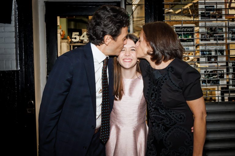 Bat Mitzvah parents with bat mitzvah girl