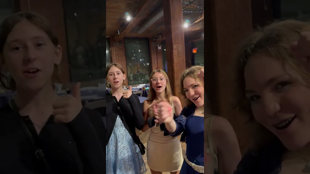 Bat Mitzvah girl and friends review party
