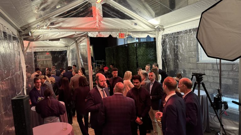 A corporate gala reception at a Manhattan venue