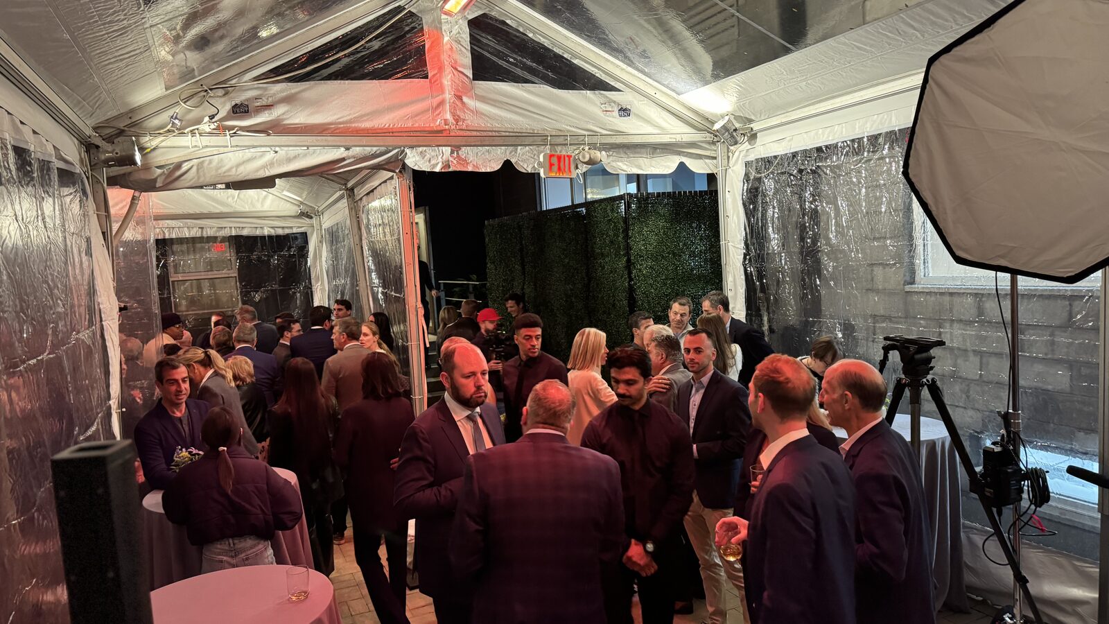 A corporate gala reception at a Manhattan venue