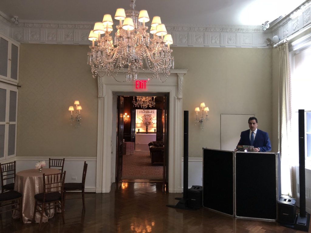 A ballroom reception at a landmark New York venue