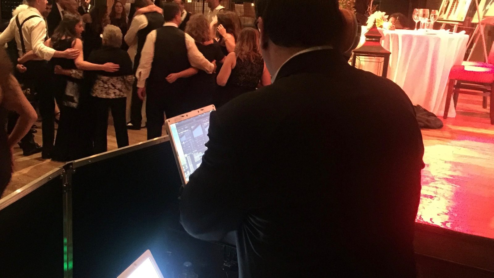 A wedding DJ playing to a full dance floor in New York